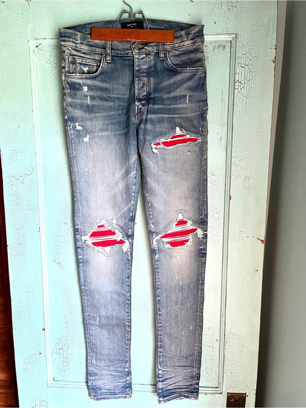 AMIRI MX1 Clay Indigo Red Jeans Men’s 32